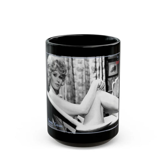 Veronica Carlson #110 (Vintage Female Icon) Black Coffee Mug-15oz-Go Mug Yourself