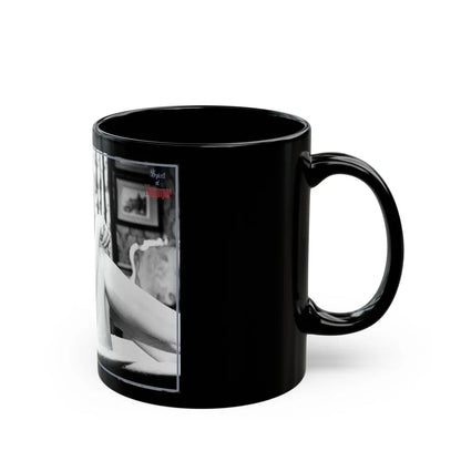 Veronica Carlson #110 (Vintage Female Icon) Black Coffee Mug-Go Mug Yourself