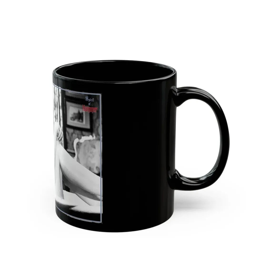 Veronica Carlson #110 (Vintage Female Icon) Black Coffee Mug - Go Mug Yourself