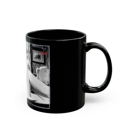 Veronica Carlson #110 (Vintage Female Icon) Black Coffee Mug - Go Mug Yourself