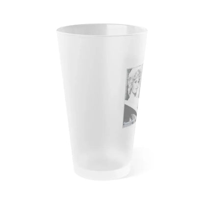 Veronica Carlson #110 (Vintage Female Icon) Frosted Pint Glass 16oz - Go Mug Yourself