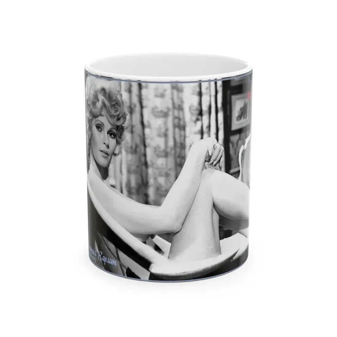 Veronica Carlson #110 (Vintage Female Icon) White Coffee Mug 11oz - Go Mug Yourself