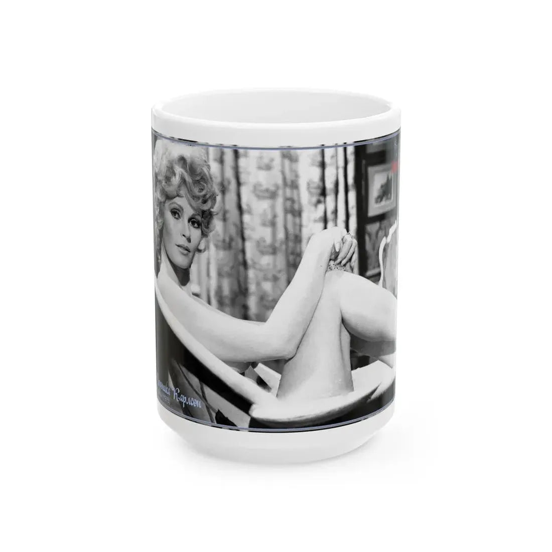 Veronica Carlson #110 (Vintage Female Icon) White Coffee Mug 15oz - Go Mug Yourself