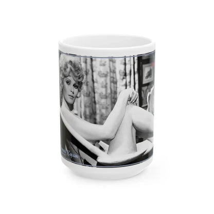 Veronica Carlson #110 (Vintage Female Icon) White Coffee Mug 15oz - Go Mug Yourself