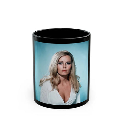 Veronica Carlson #112 (Vintage Female Icon) Black Coffee Mug-11oz-Go Mug Yourself