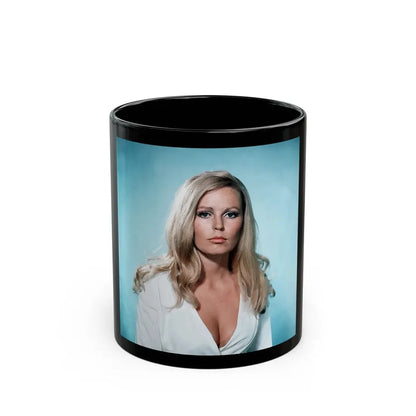 Veronica Carlson #112 (Vintage Female Icon) Black Coffee Mug 11oz - Go Mug Yourself