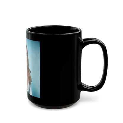 Veronica Carlson #112 (Vintage Female Icon) Black Coffee Mug-Go Mug Yourself