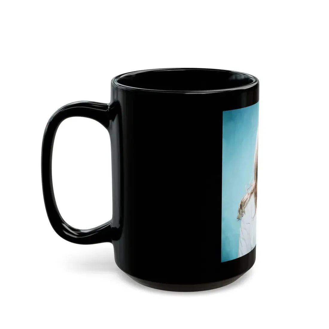 Veronica Carlson #112 (Vintage Female Icon) Black Coffee Mug - Go Mug Yourself