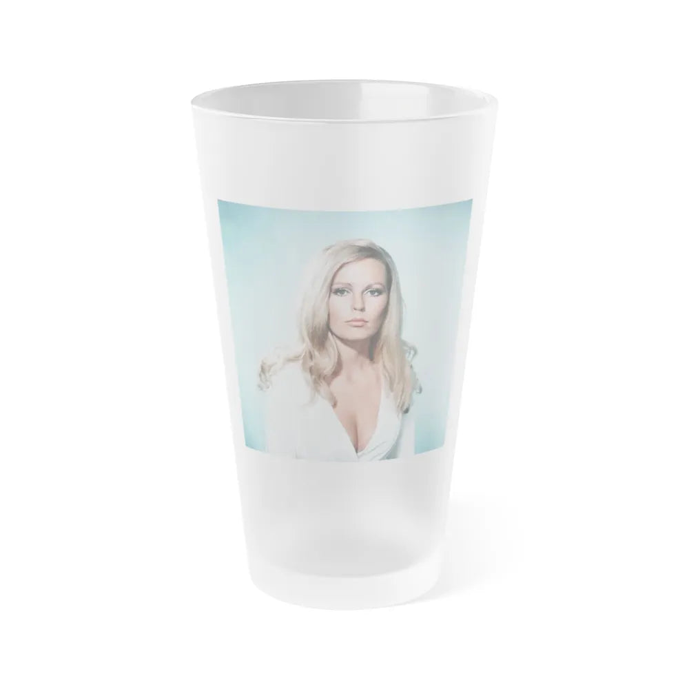 Veronica Carlson #112 (Vintage Female Icon) Frosted Pint Glass 16oz-16oz-Frosted-Go Mug Yourself