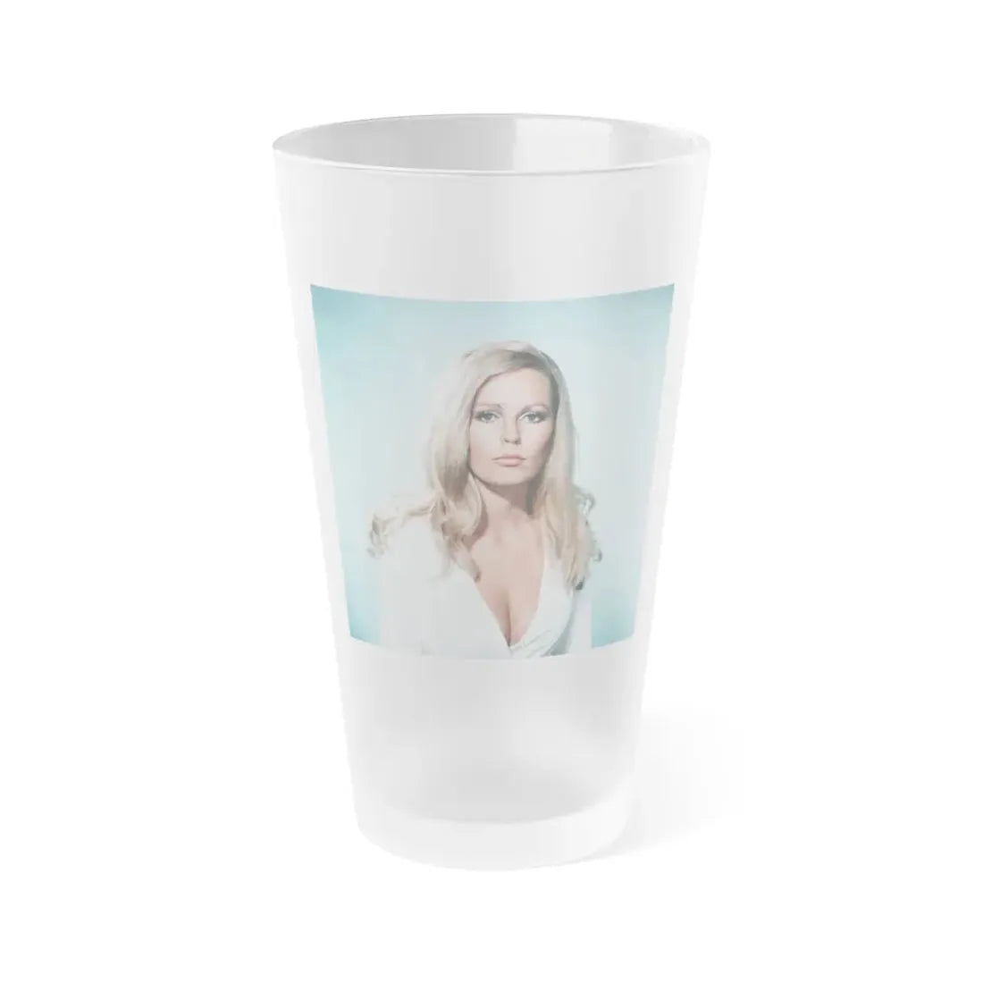 Veronica Carlson #112 (Vintage Female Icon) Frosted Pint Glass 16oz 16oz Frosted - Go Mug Yourself