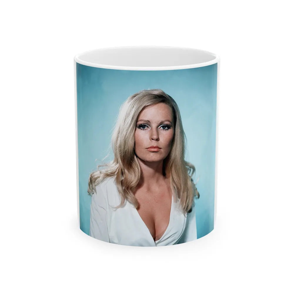 Veronica Carlson #112 (Vintage Female Icon) White Coffee Mug-11oz-Go Mug Yourself