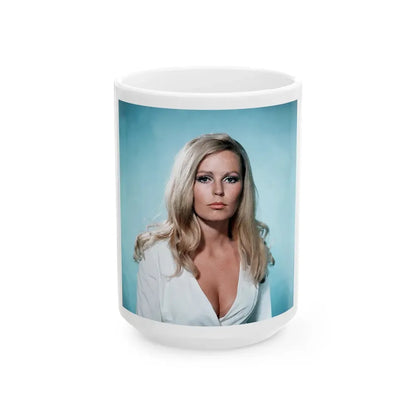 Veronica Carlson #112 (Vintage Female Icon) White Coffee Mug 15oz - Go Mug Yourself