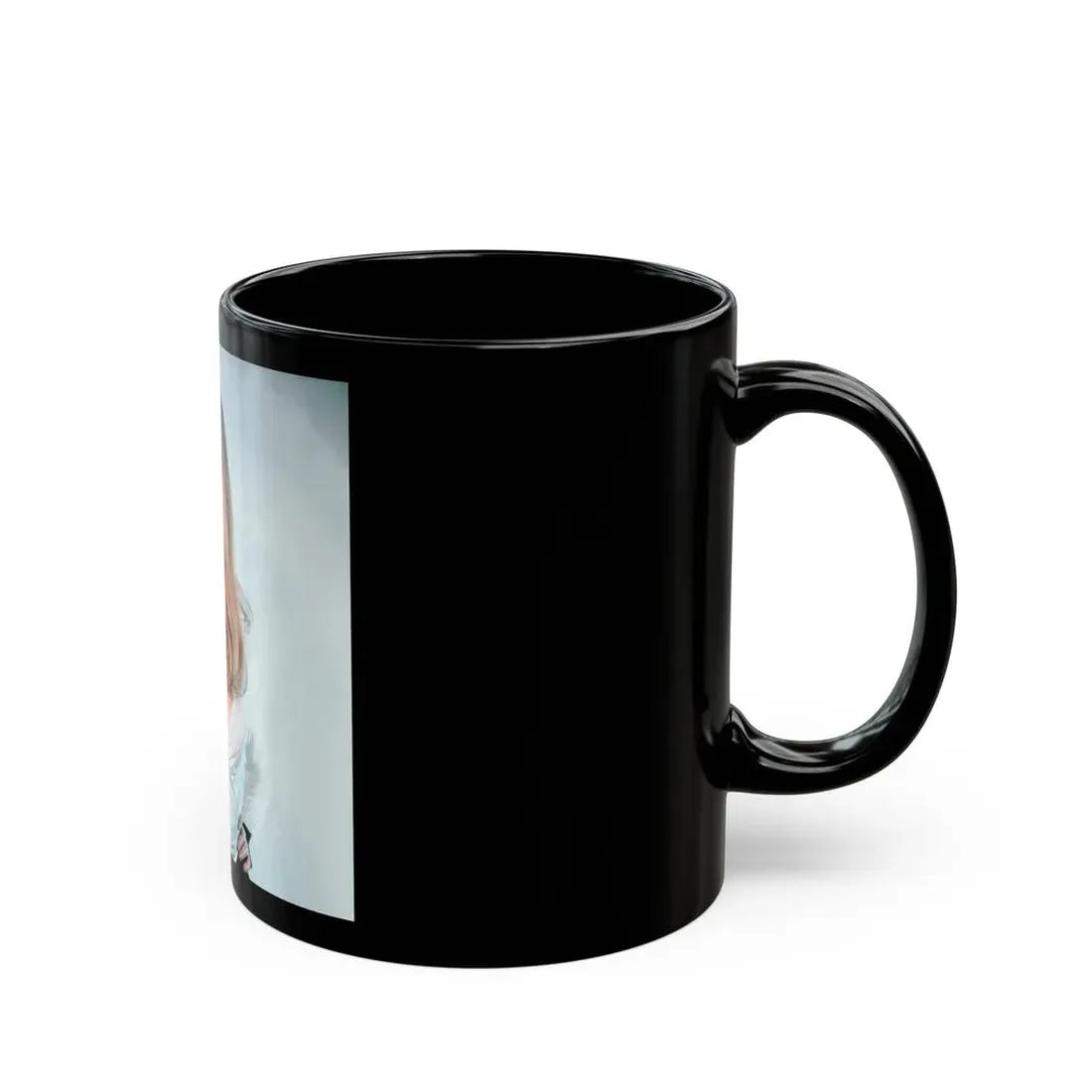 Veronica Carlson #113 (Vintage Female Icon) Black Coffee Mug - Go Mug Yourself