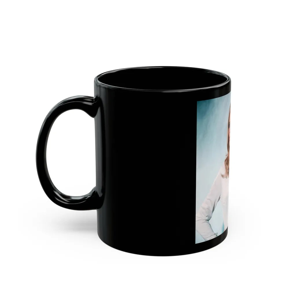 Veronica Carlson #113 (Vintage Female Icon) Black Coffee Mug-Go Mug Yourself