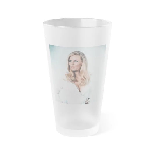 Veronica Carlson #113 (Vintage Female Icon) Frosted Pint Glass 16oz-16oz-Frosted-Go Mug Yourself