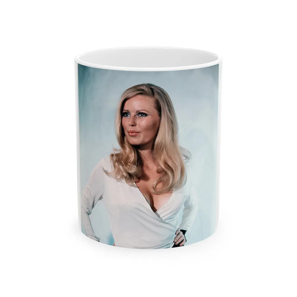 Veronica Carlson #113 (Vintage Female Icon) White Coffee Mug-11oz-Go Mug Yourself