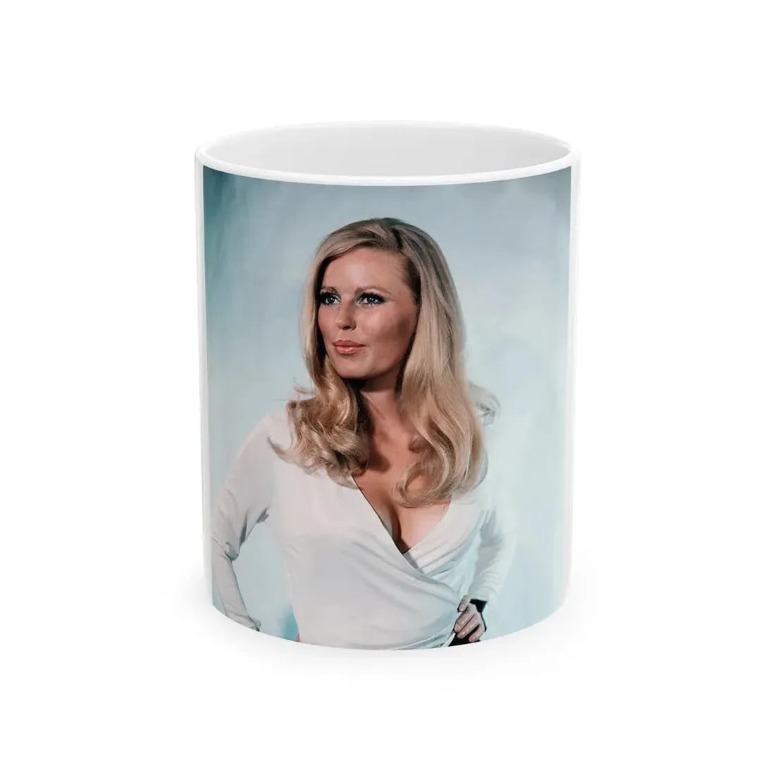 Veronica Carlson #113 (Vintage Female Icon) White Coffee Mug 11oz - Go Mug Yourself