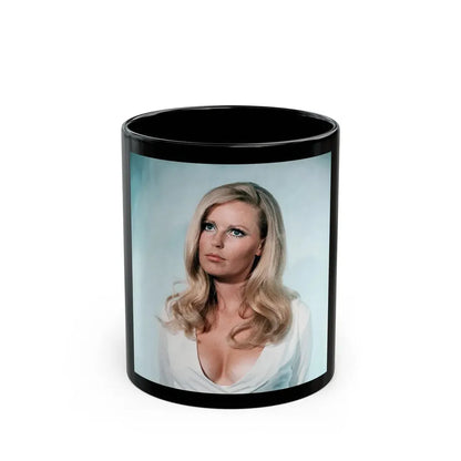 Veronica Carlson #114 (Vintage Female Icon) Black Coffee Mug 11oz - Go Mug Yourself