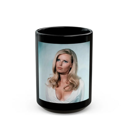 Veronica Carlson #114 (Vintage Female Icon) Black Coffee Mug-15oz-Go Mug Yourself