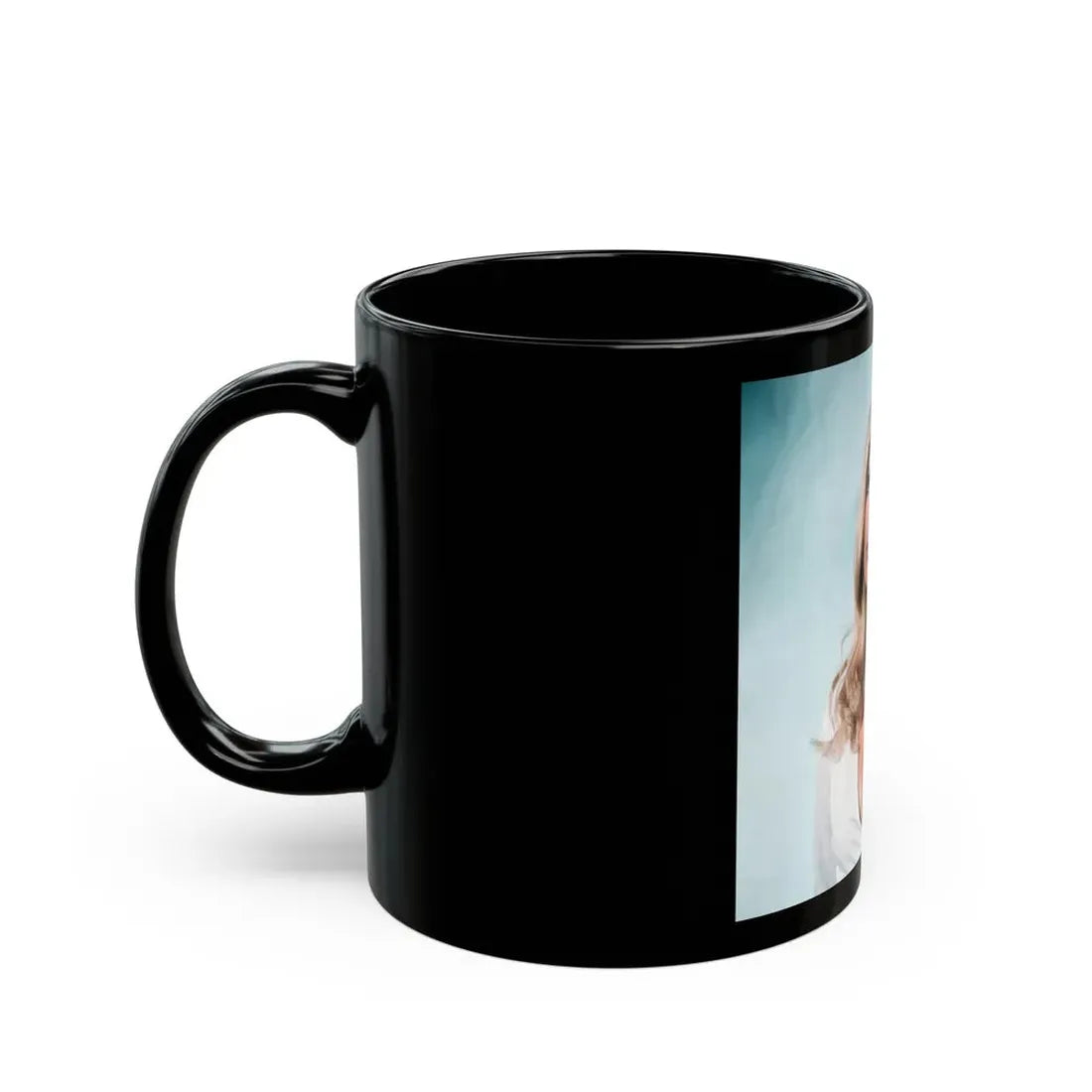 Veronica Carlson #114 (Vintage Female Icon) Black Coffee Mug - Go Mug Yourself