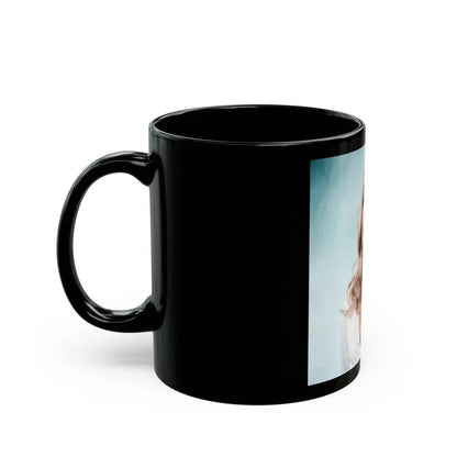 Veronica Carlson #114 (Vintage Female Icon) Black Coffee Mug - Go Mug Yourself