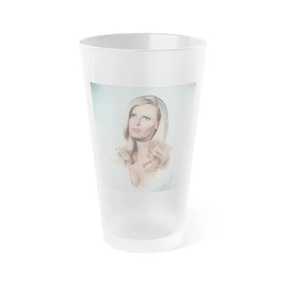 Veronica Carlson #114 (Vintage Female Icon) Frosted Pint Glass 16oz 16oz Frosted - Go Mug Yourself