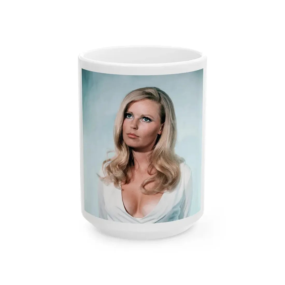 Veronica Carlson #114 (Vintage Female Icon) White Coffee Mug 15oz - Go Mug Yourself