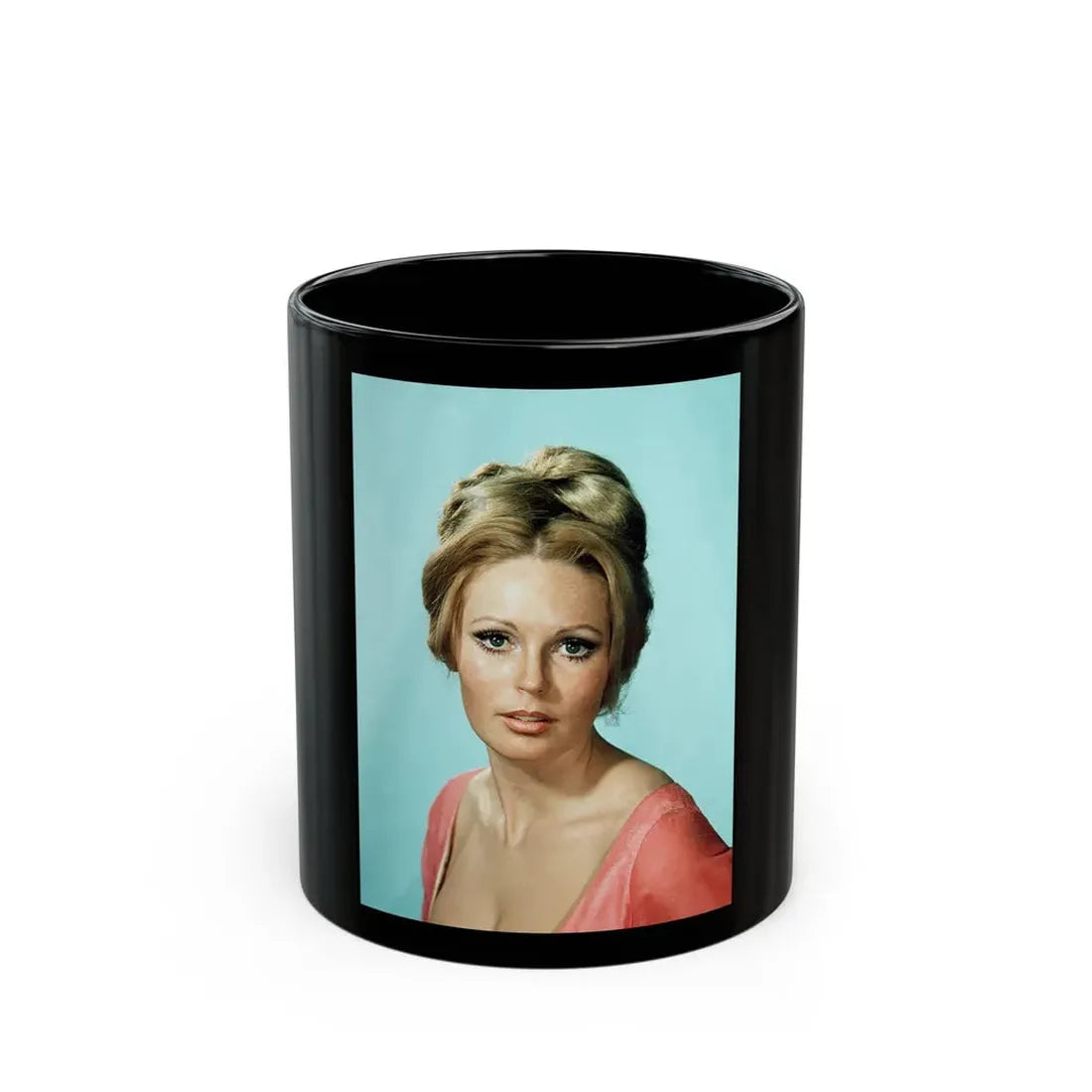 Veronica Carlson #115 (Vintage Female Icon) Black Coffee Mug 11oz - Go Mug Yourself
