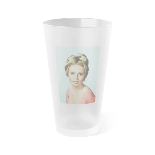 Veronica Carlson #115 (Vintage Female Icon) Frosted Pint Glass 16oz 16oz Frosted - Go Mug Yourself