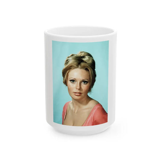 Veronica Carlson #115 (Vintage Female Icon) White Coffee Mug-15oz-Go Mug Yourself