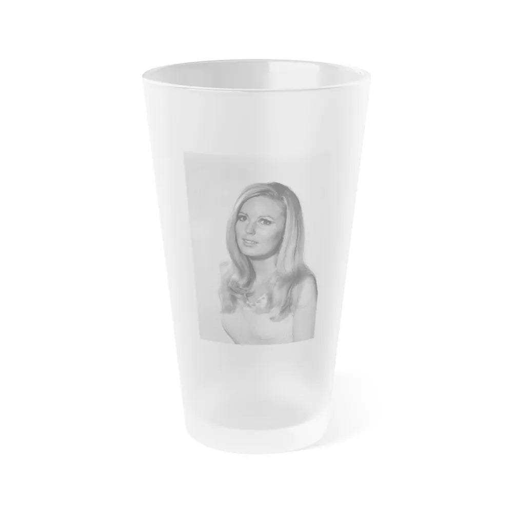 Veronica Carlson #116 (Vintage Female Icon) Frosted Pint Glass 16oz-16oz-Frosted-Go Mug Yourself