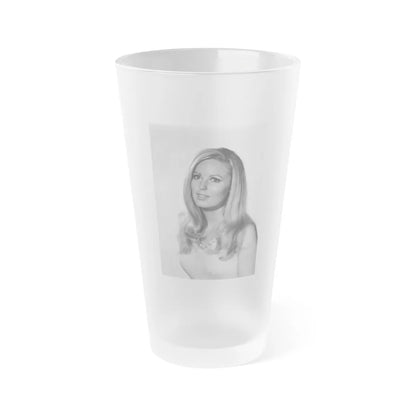 Veronica Carlson #116 (Vintage Female Icon) Frosted Pint Glass 16oz-16oz-Frosted-Go Mug Yourself