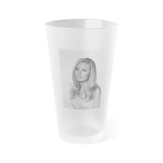 Veronica Carlson #116 (Vintage Female Icon) Frosted Pint Glass 16oz-16oz-Frosted-Go Mug Yourself