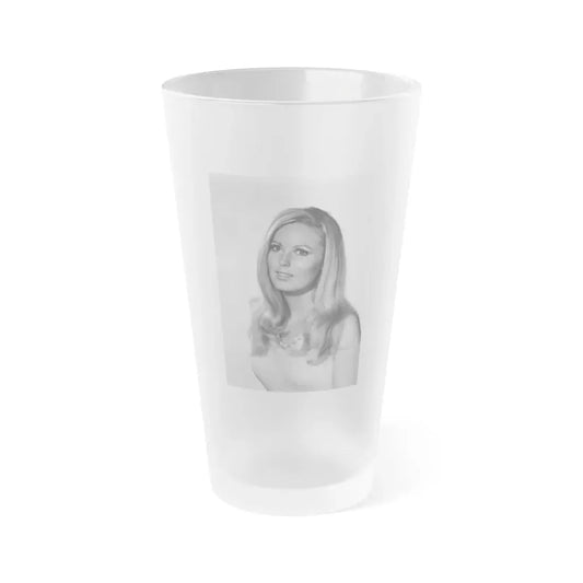 Veronica Carlson #116 (Vintage Female Icon) Frosted Pint Glass 16oz 16oz Frosted - Go Mug Yourself