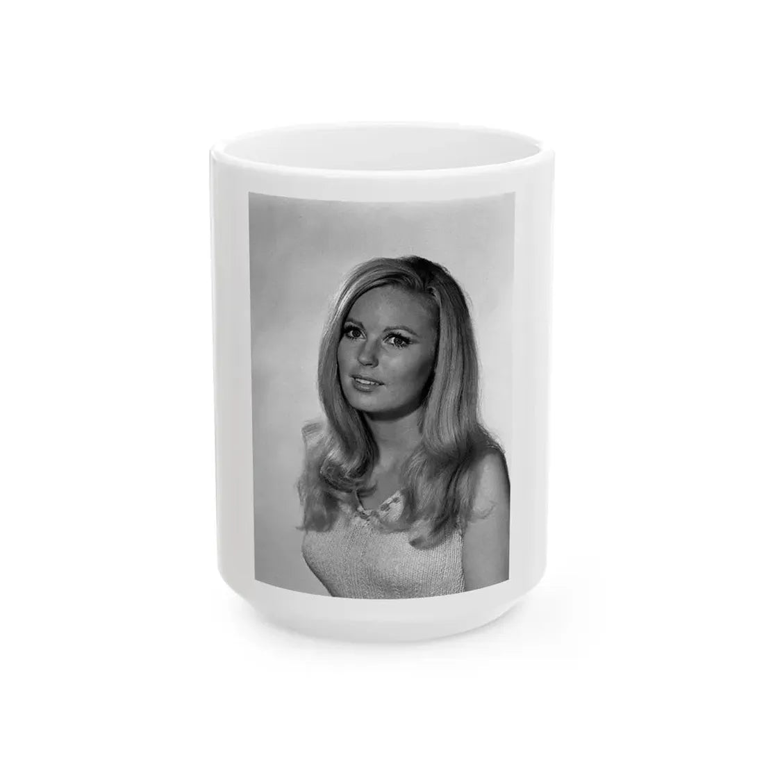 Veronica Carlson #116 (Vintage Female Icon) White Coffee Mug 15oz - Go Mug Yourself
