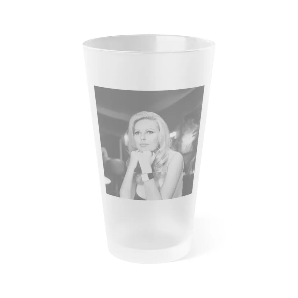 Veronica Carlson #117 (Vintage Female Icon) Frosted Pint Glass 16oz-16oz-Frosted-Go Mug Yourself