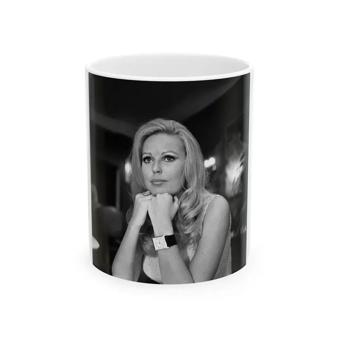 Veronica Carlson #117 (Vintage Female Icon) White Coffee Mug 11oz - Go Mug Yourself