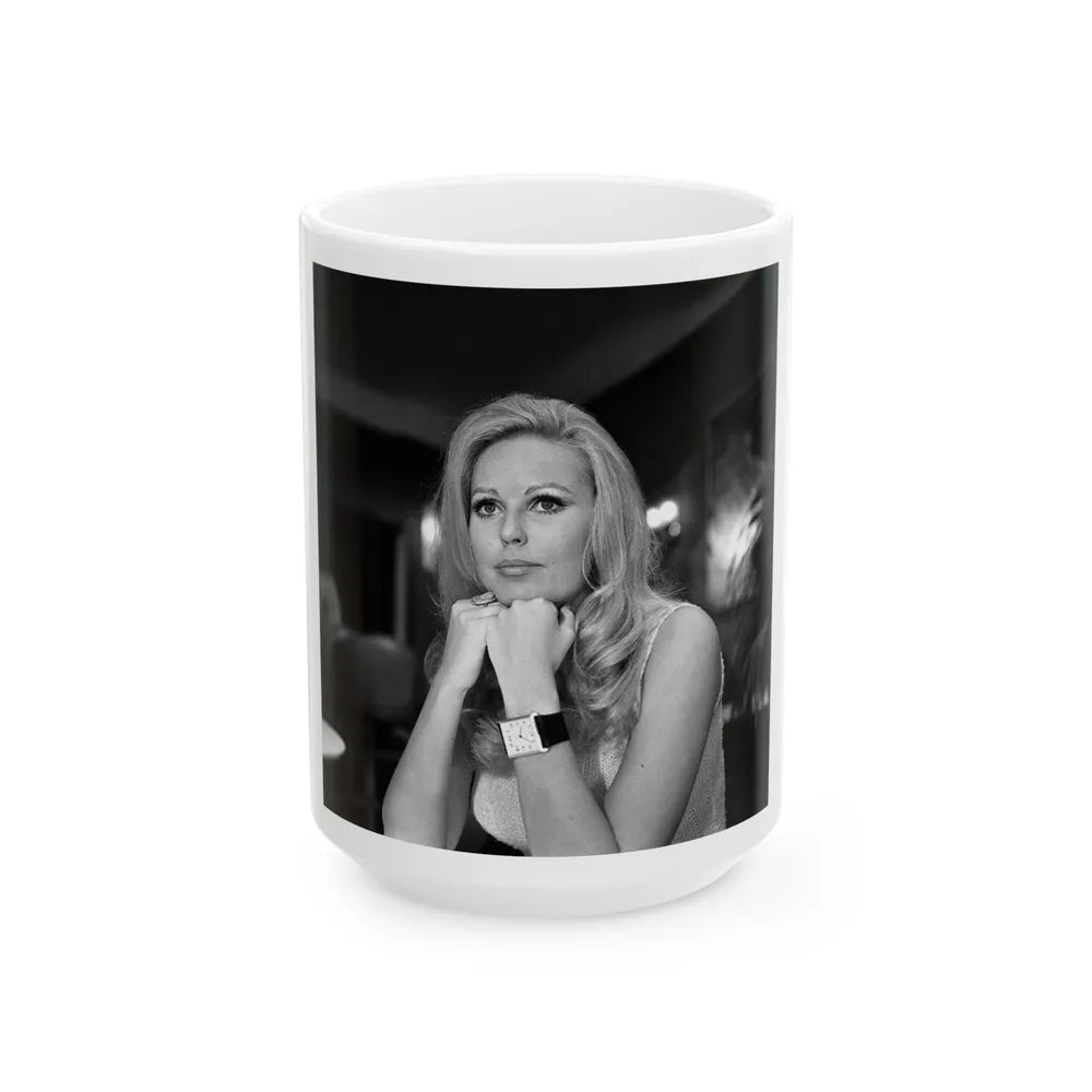 Veronica Carlson #117 (Vintage Female Icon) White Coffee Mug-15oz-Go Mug Yourself