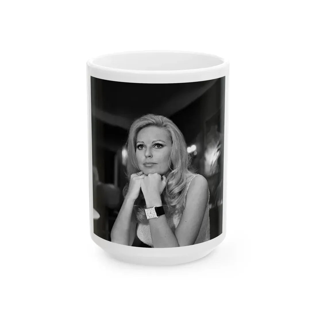 Veronica Carlson #117 (Vintage Female Icon) White Coffee Mug 15oz - Go Mug Yourself