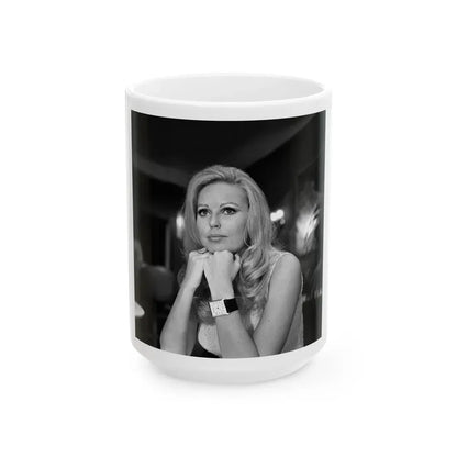 Veronica Carlson #117 (Vintage Female Icon) White Coffee Mug 15oz - Go Mug Yourself