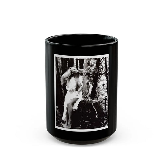 Veronica Carlson #118 (Vintage Female Icon) Black Coffee Mug-15oz-Go Mug Yourself