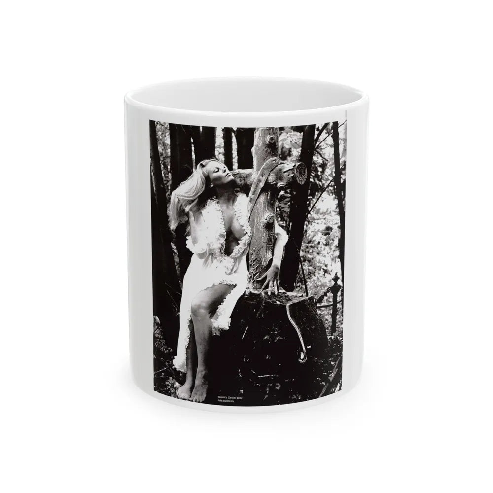 Veronica Carlson #118 (Vintage Female Icon) White Coffee Mug-11oz-Go Mug Yourself