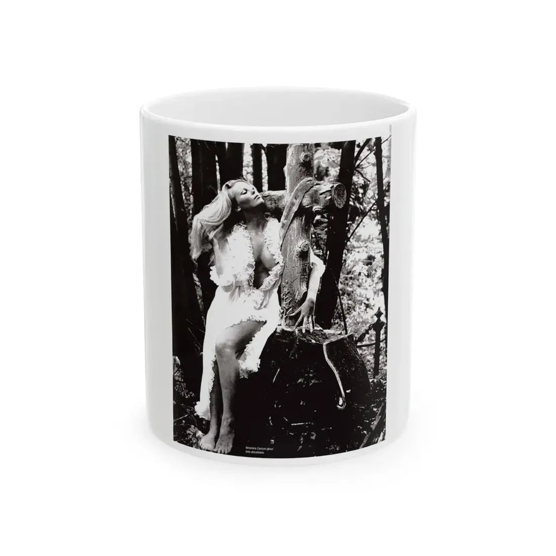 Veronica Carlson #118 (Vintage Female Icon) White Coffee Mug 11oz - Go Mug Yourself
