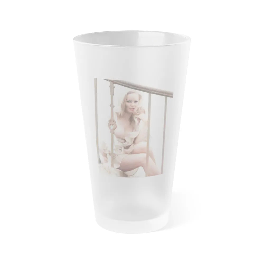 Veronica Carlson #119 (Vintage Female Icon) Frosted Pint Glass 16oz-16oz-Frosted-Go Mug Yourself