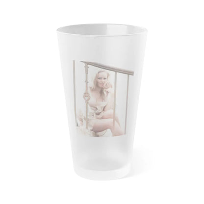 Veronica Carlson #119 (Vintage Female Icon) Frosted Pint Glass 16oz-16oz-Frosted-Go Mug Yourself