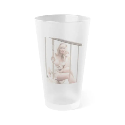 Veronica Carlson #119 (Vintage Female Icon) Frosted Pint Glass 16oz 16oz Frosted - Go Mug Yourself