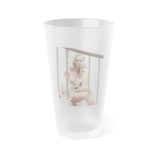 Veronica Carlson #119 (Vintage Female Icon) Frosted Pint Glass 16oz 16oz Frosted - Go Mug Yourself