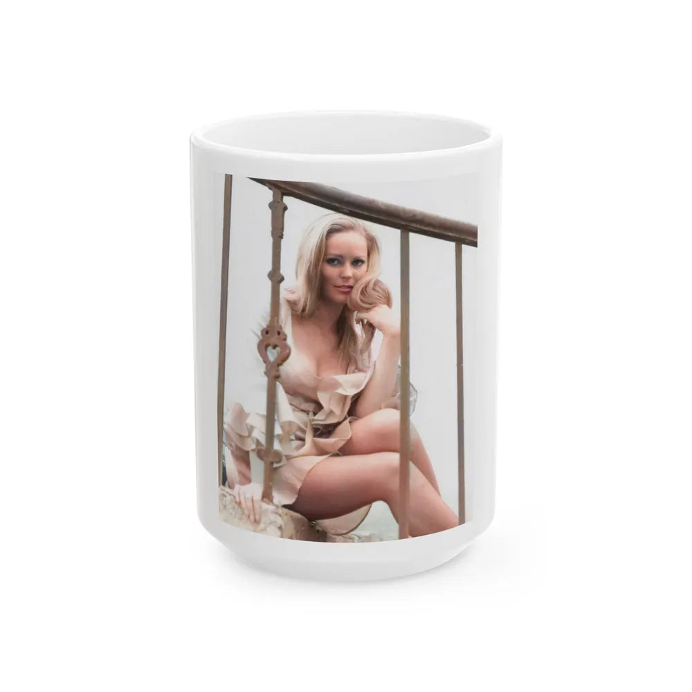 Veronica Carlson #119 (Vintage Female Icon) White Coffee Mug-15oz-Go Mug Yourself