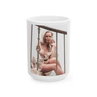 Veronica Carlson #119 (Vintage Female Icon) White Coffee Mug-15oz-Go Mug Yourself