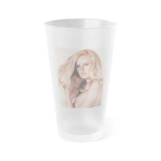 Veronica Carlson #120 (Vintage Female Icon) Frosted Pint Glass 16oz 16oz Frosted - Go Mug Yourself